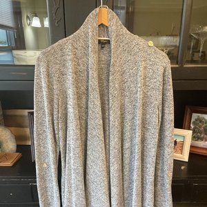 Cupio heather gray long sleeve cardigan L